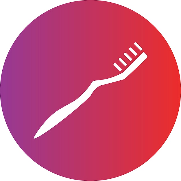 Estilo del icono del cepillo de dientes de diseño vectorial