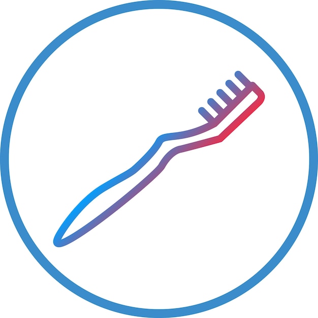 Estilo del icono del cepillo de dientes de diseño vectorial