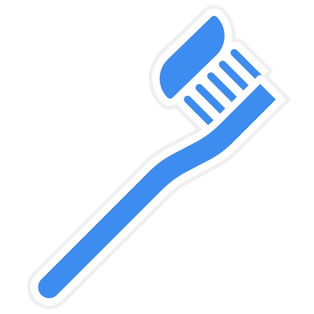 Vector estilo del icono del cepillo de dientes de diseño vectorial