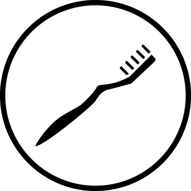 Estilo del icono del cepillo de dientes de diseño vectorial