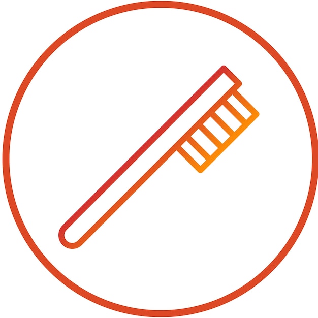 Estilo del icono del cepillo de dientes de diseño vectorial