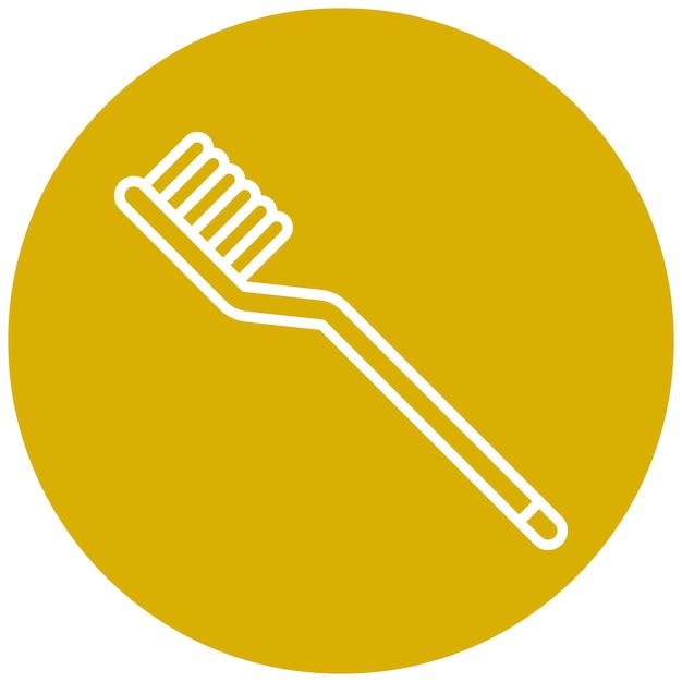 Estilo del icono del cepillo de dientes de diseño vectorial