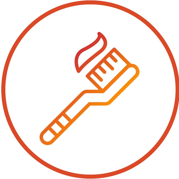 Estilo del icono del cepillo de dientes de diseño vectorial