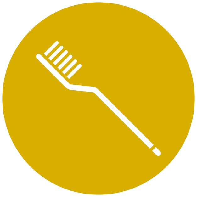 Estilo del icono del cepillo de dientes de diseño vectorial