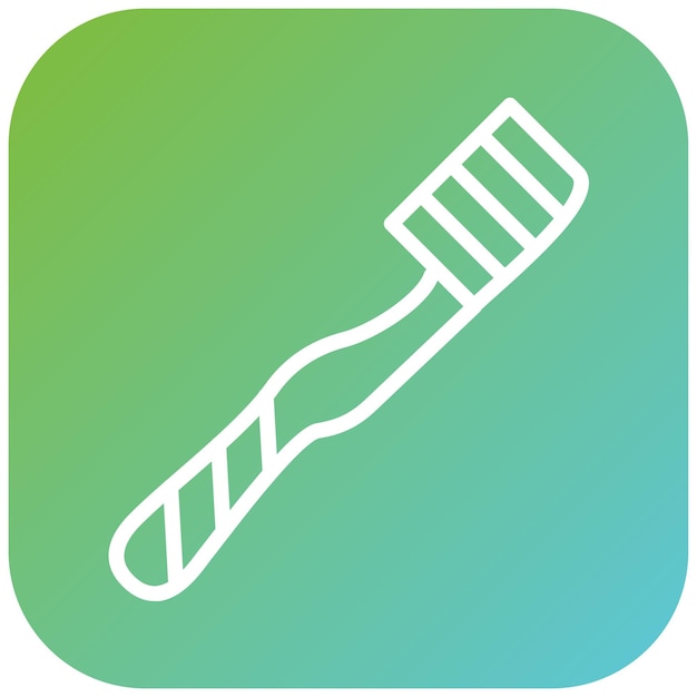 Estilo del icono del cepillo de dientes de diseño vectorial