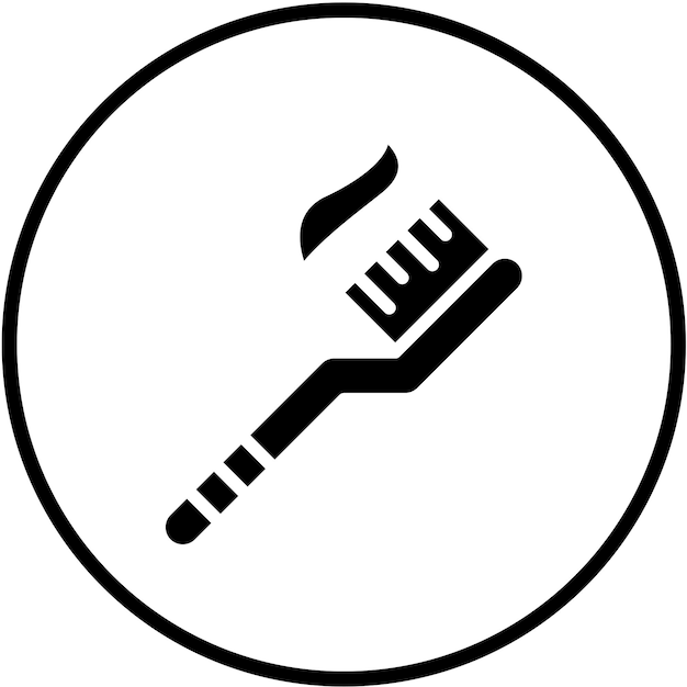 Estilo del icono del cepillo de dientes de diseño vectorial