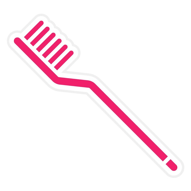 Estilo del icono del cepillo de dientes de diseño vectorial
