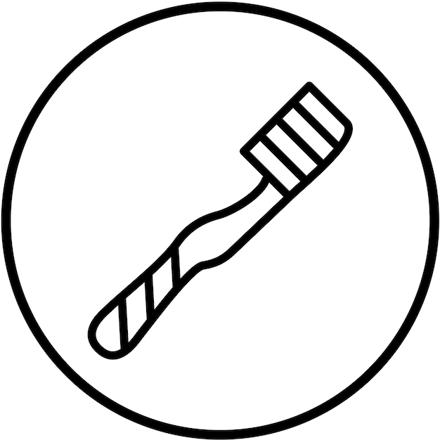 Estilo del icono del cepillo de dientes de diseño vectorial
