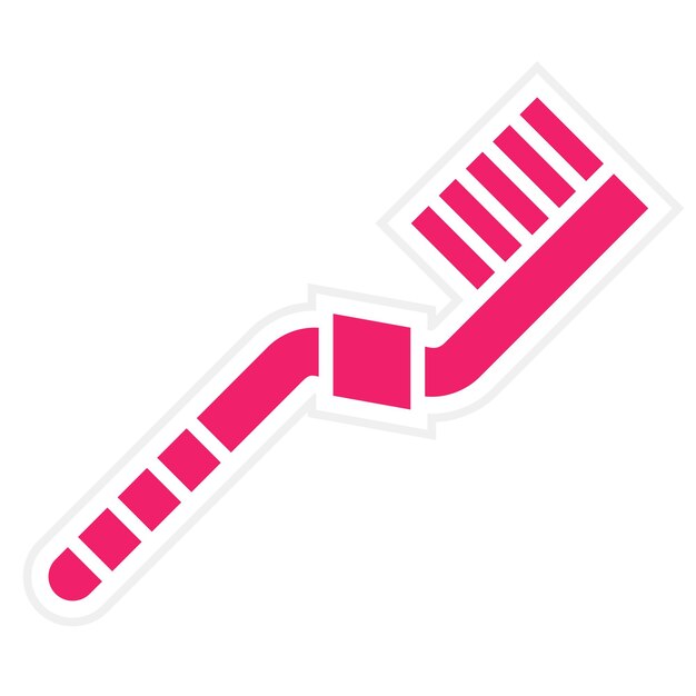 Estilo del icono del cepillo de dientes de diseño vectorial