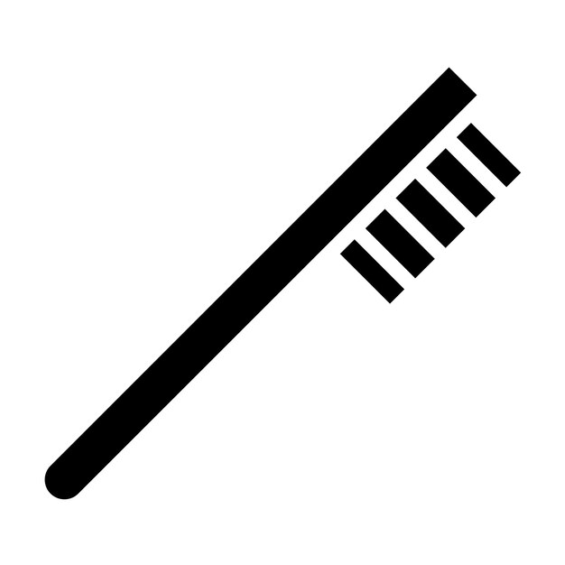 Estilo del icono del cepillo de dientes de diseño vectorial