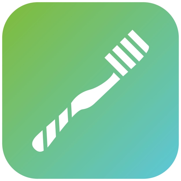 Estilo del icono del cepillo de dientes de diseño vectorial