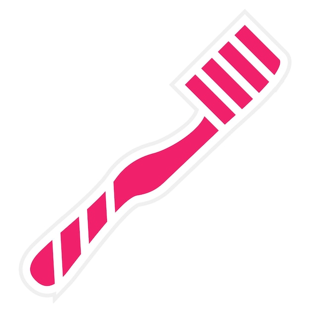 Estilo del icono del cepillo de dientes de diseño vectorial