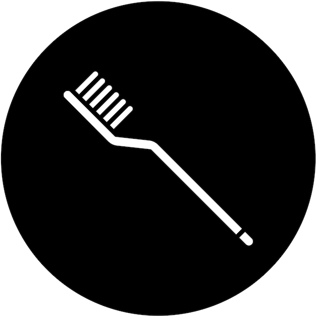 Estilo del icono del cepillo de dientes de diseño vectorial