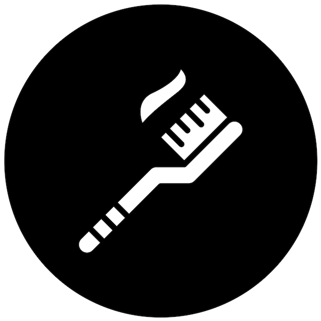 Estilo del icono del cepillo de dientes de diseño vectorial