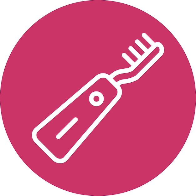 Estilo del icono del cepillo de dientes eléctrico