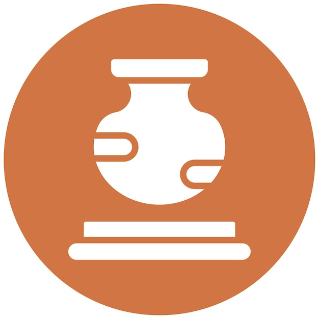 Estilo de icono de cerámica de diseño vectorial