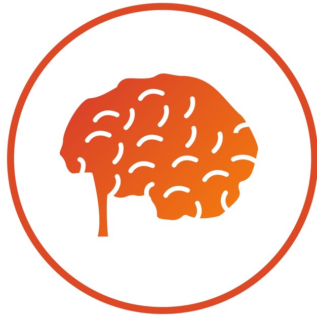 Estilo del icono del cerebro