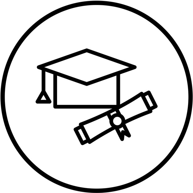 Estilo del icono de la ceremonia de graduación de diseño vectorial