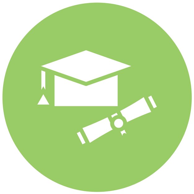 Estilo del icono de la ceremonia de graduación de diseño vectorial