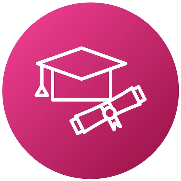 Estilo del icono de la ceremonia de graduación de diseño vectorial