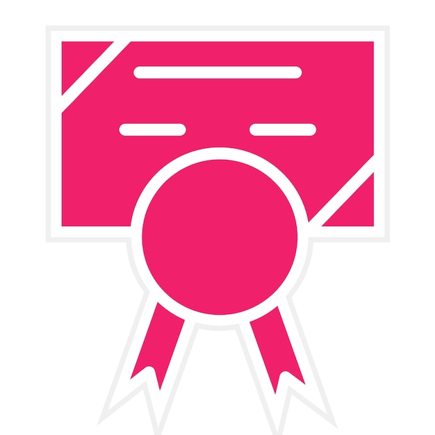 Estilo del icono del certificado de diseño vectorial