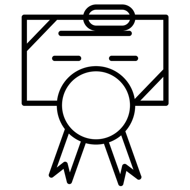 Vector estilo del icono del certificado de diseño vectorial