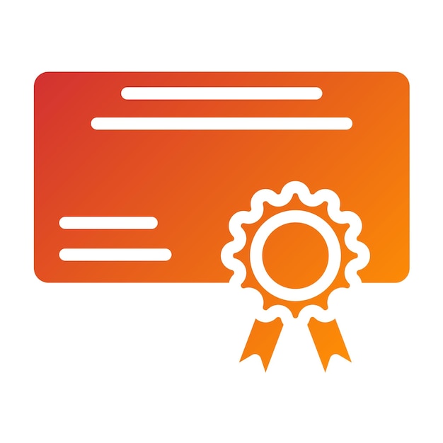 Estilo del icono del certificado del estudiante de diseño vectorial