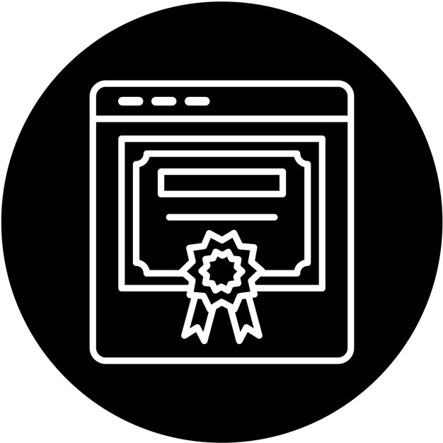 Estilo del icono del certificado en línea