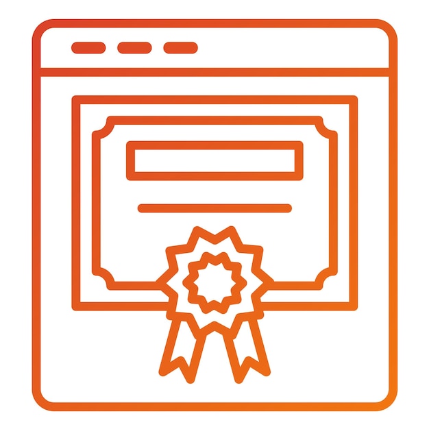 Estilo del icono del certificado en línea