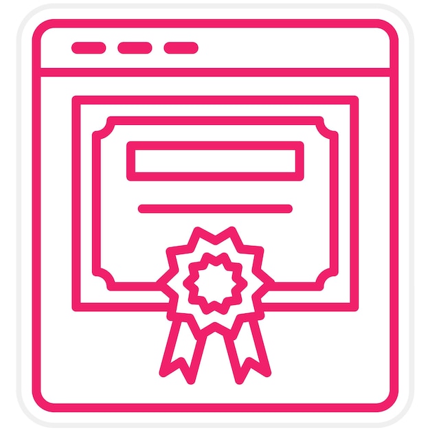 Estilo del icono del certificado en línea