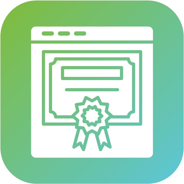 Estilo del icono del certificado en línea