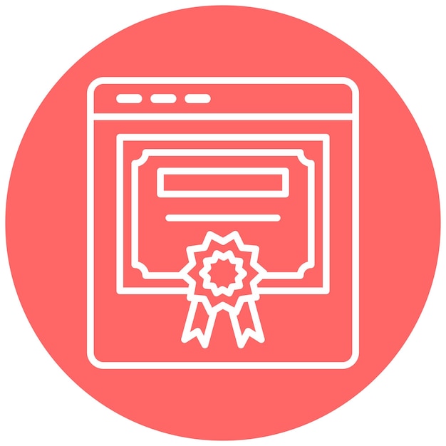 Estilo del icono del certificado en línea
