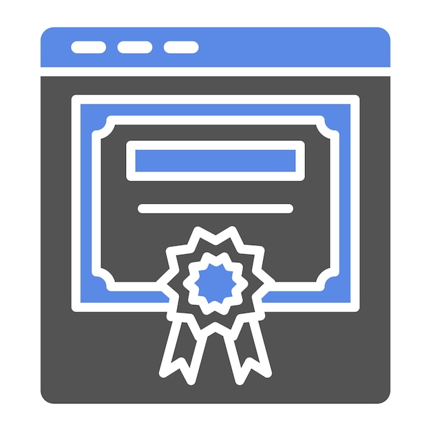 Estilo del icono del certificado en línea