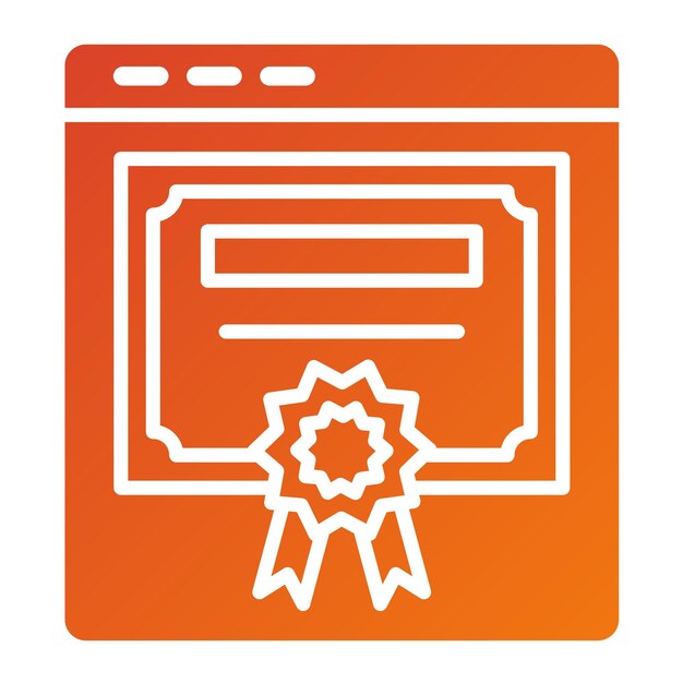 Estilo del icono del certificado en línea