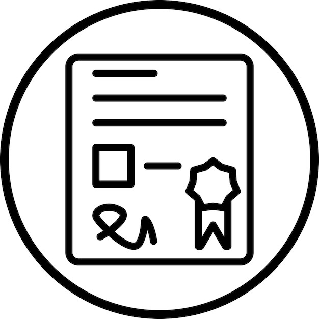 Estilo del icono del certificado