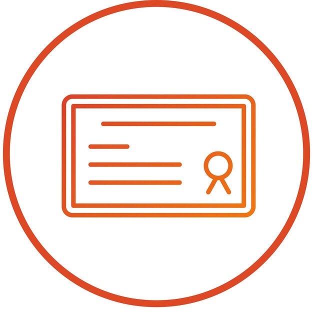 Estilo del icono del certificado