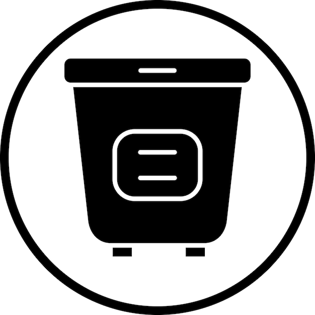 Estilo del icono de la cesta de la ropa de diseño vectorial