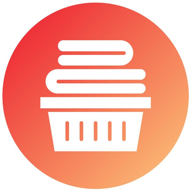 Estilo del icono de la cesta de la ropa de diseño vectorial