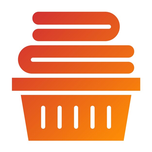 Estilo del icono de la cesta de la ropa de diseño vectorial