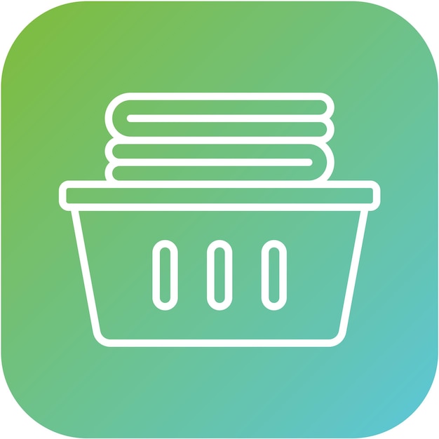 Estilo del icono de la cesta de la ropa de diseño vectorial