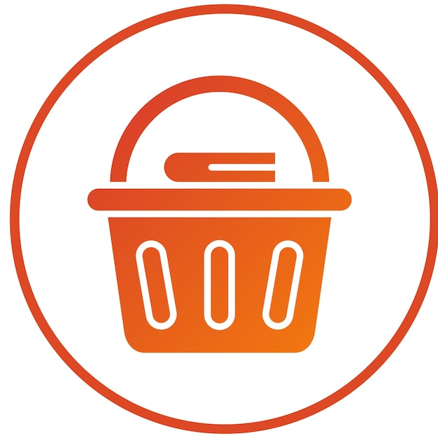 Estilo del icono de la cesta de la ropa de diseño vectorial