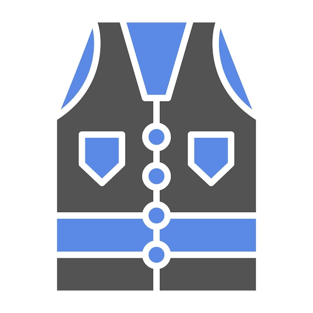 Estilo del icono del chaleco de diseño vectorial