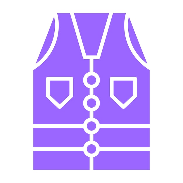 Estilo del icono del chaleco de diseño vectorial