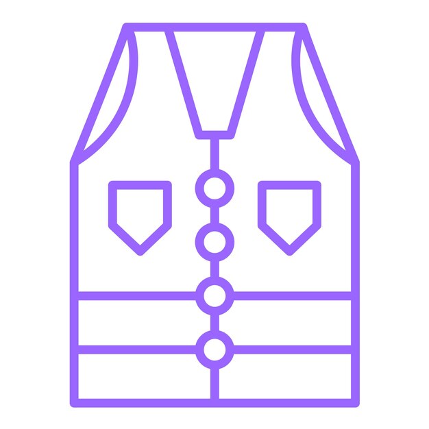 Estilo del icono del chaleco de diseño vectorial