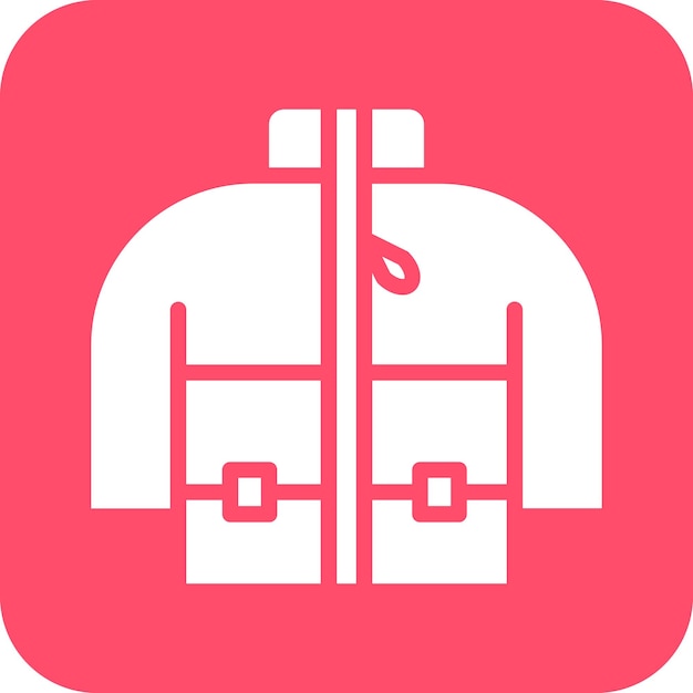 El estilo del icono de la chaqueta de bomberos