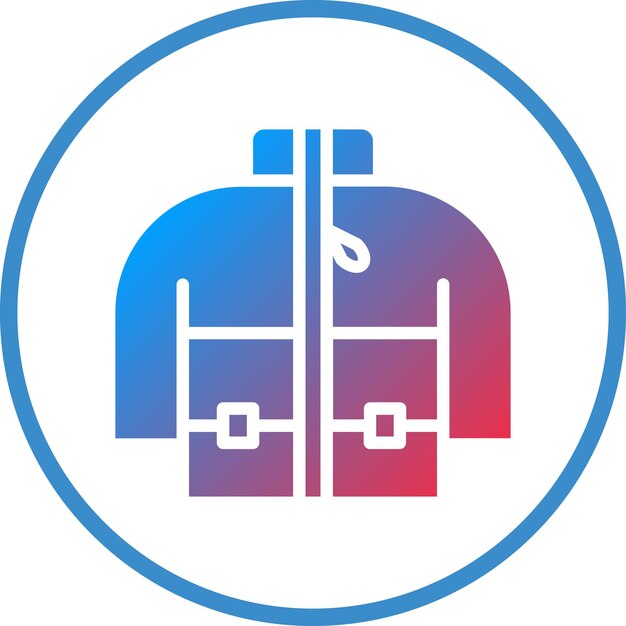 El estilo del icono de la chaqueta de bomberos