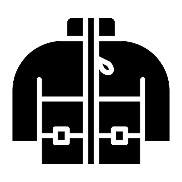 El estilo del icono de la chaqueta de bomberos