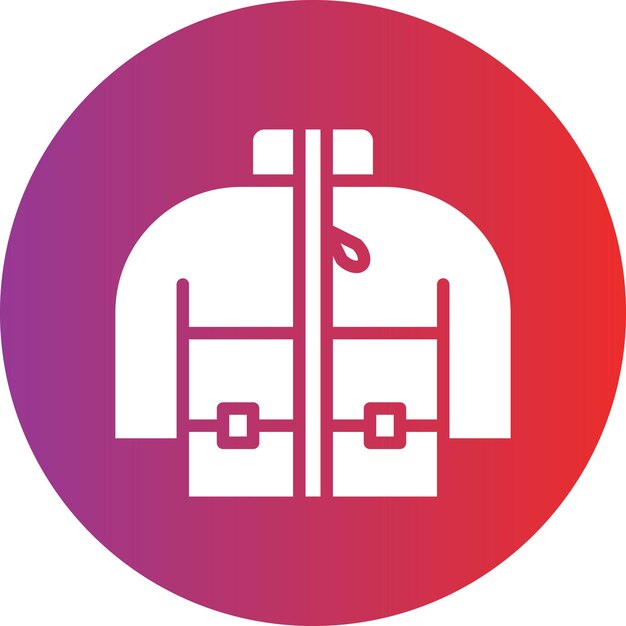 El estilo del icono de la chaqueta de bomberos