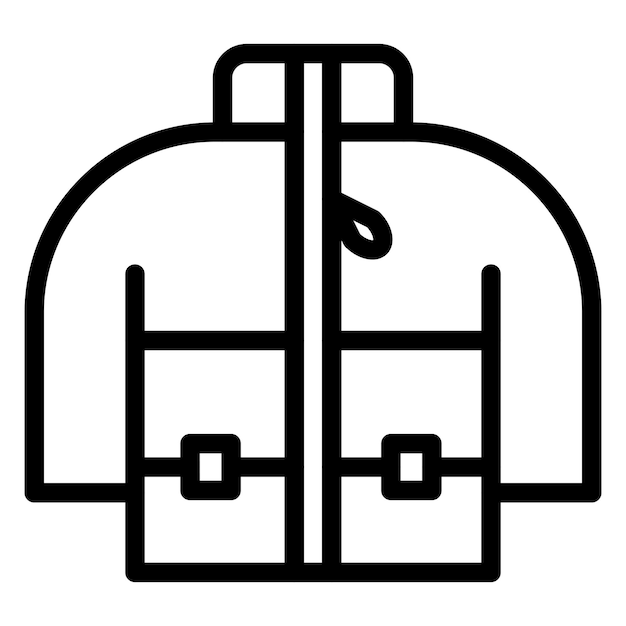 El estilo del icono de la chaqueta de bomberos