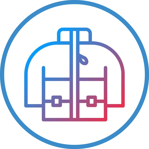 El estilo del icono de la chaqueta de bomberos